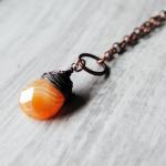 Bright Orange Carnelian Nec..