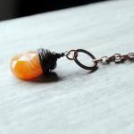Bright Orange Carnelian Nec..