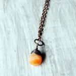 Bright Orange Carnelian Nec..