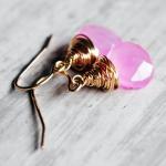 Soft Pink Earrings 14kt Gol..