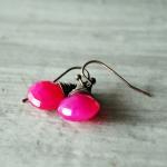 Raspberry Chalcedony Earrin..