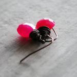 Raspberry Chalcedony Earrin..