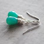 Green Chalcedony Earrings S..