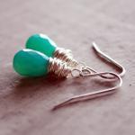 Green Chalcedony Earrings S..