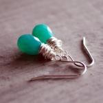 Green Chalcedony Earrings S..