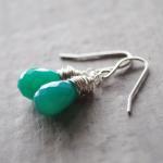 Green Chalcedony Earrings S..
