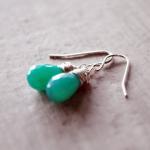 Green Chalcedony Earrings S..