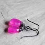 Bright Pink Earrings Chalce..