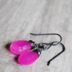 Bright Pink Earrings Chalce..