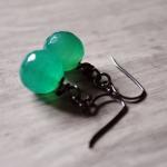 Green Gemstone Earrings Dan..