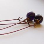 Purple Amethyst Earrings An..
