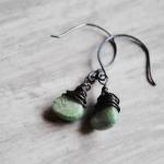 Green Kyanite Earrings Oxid..