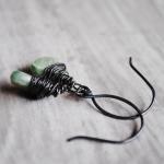 Green Kyanite Earrings Oxid..