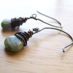 Green Kyanite Earrings Oxid..