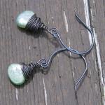 Green Kyanite Earrings Oxid..