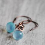 Sky Blue Earrings Copper Wi..