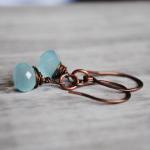 Sky Blue Earrings Copper Wi..